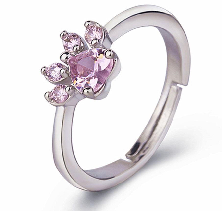 Tender Paws & Hearts | Rose Gold Four-Piece | Paw Jewelry