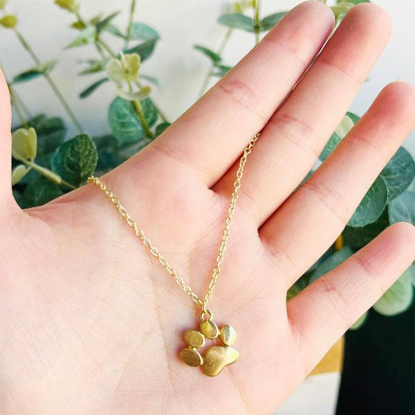 FurEver Bond | Gold Paw Print | Necklace