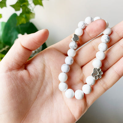 PawAura | Timeless Memory | Natural Marble Stone Pet Memorial Bracelet
