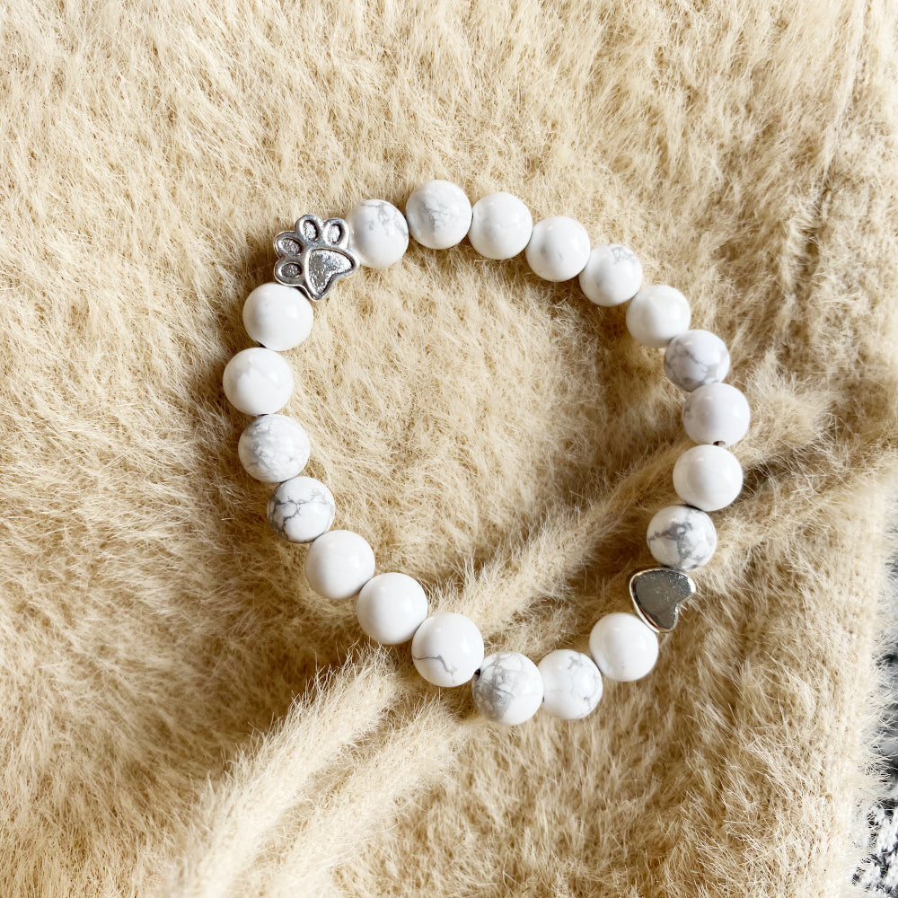 PawAura | Timeless Memory | Natural Marble Stone Pet Memorial Bracelet