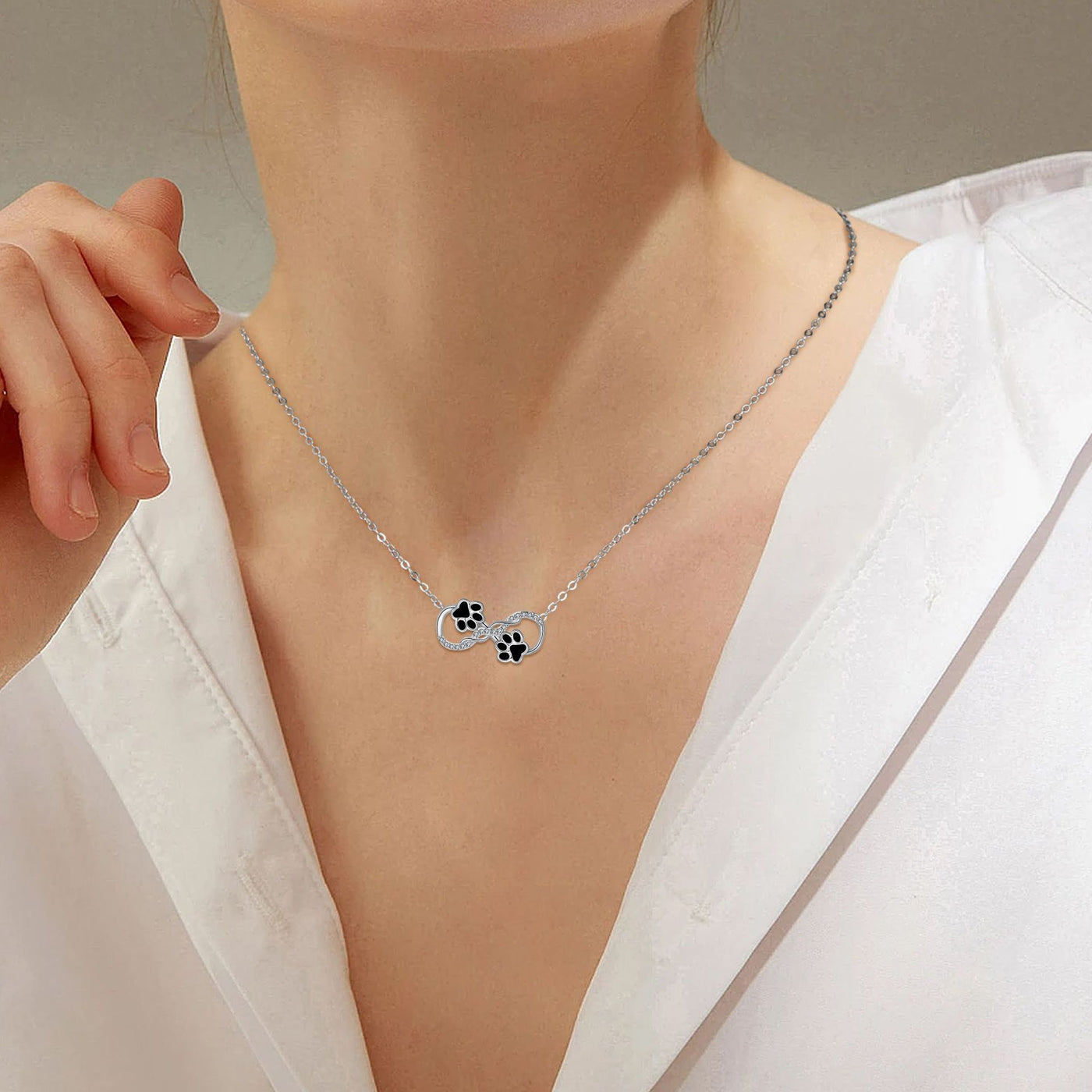 Aveline | Paws of Grace | Sterling Silver Necklace