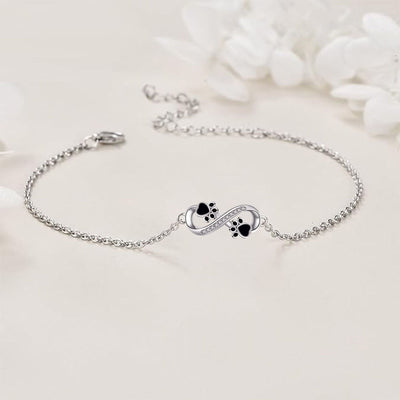 Alora | Infinite Paw Bond | Silver Bracelet