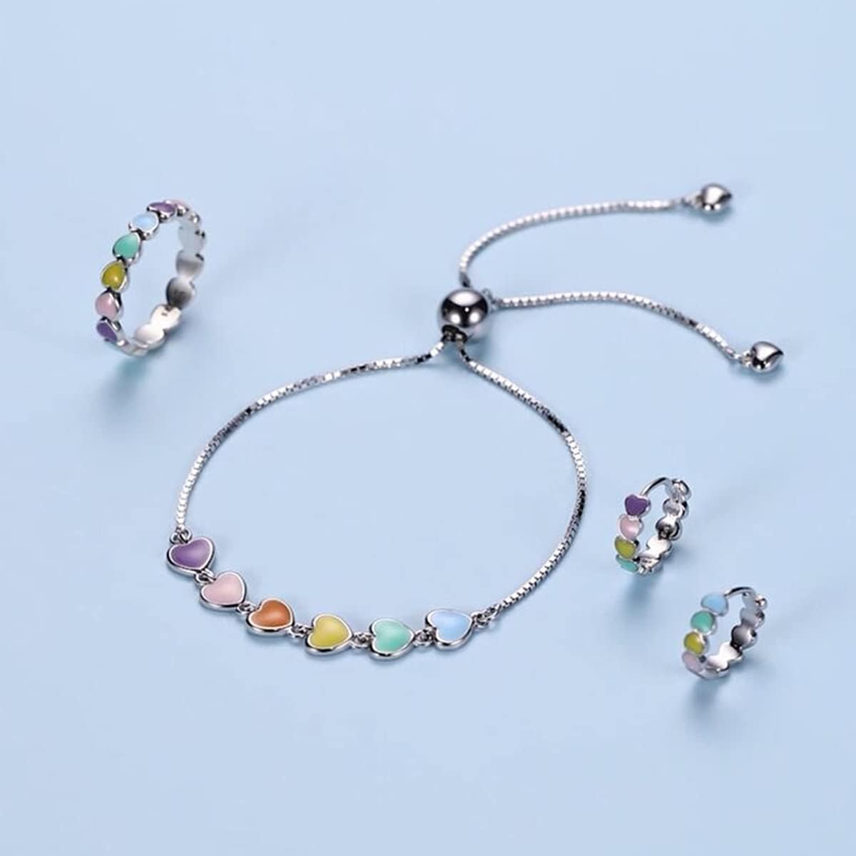 PawLuxe | Silver Serenity | Adjustable Paw Print Bracelet