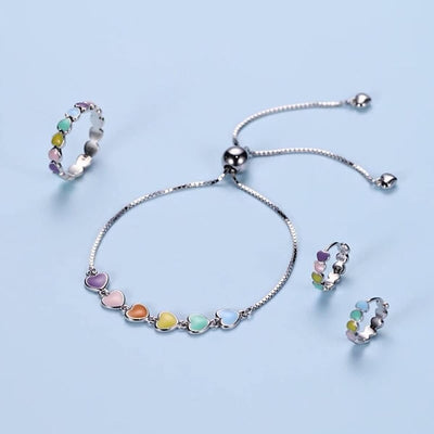 PawLuxe | Silver Serenity | Adjustable Paw Print Bracelet