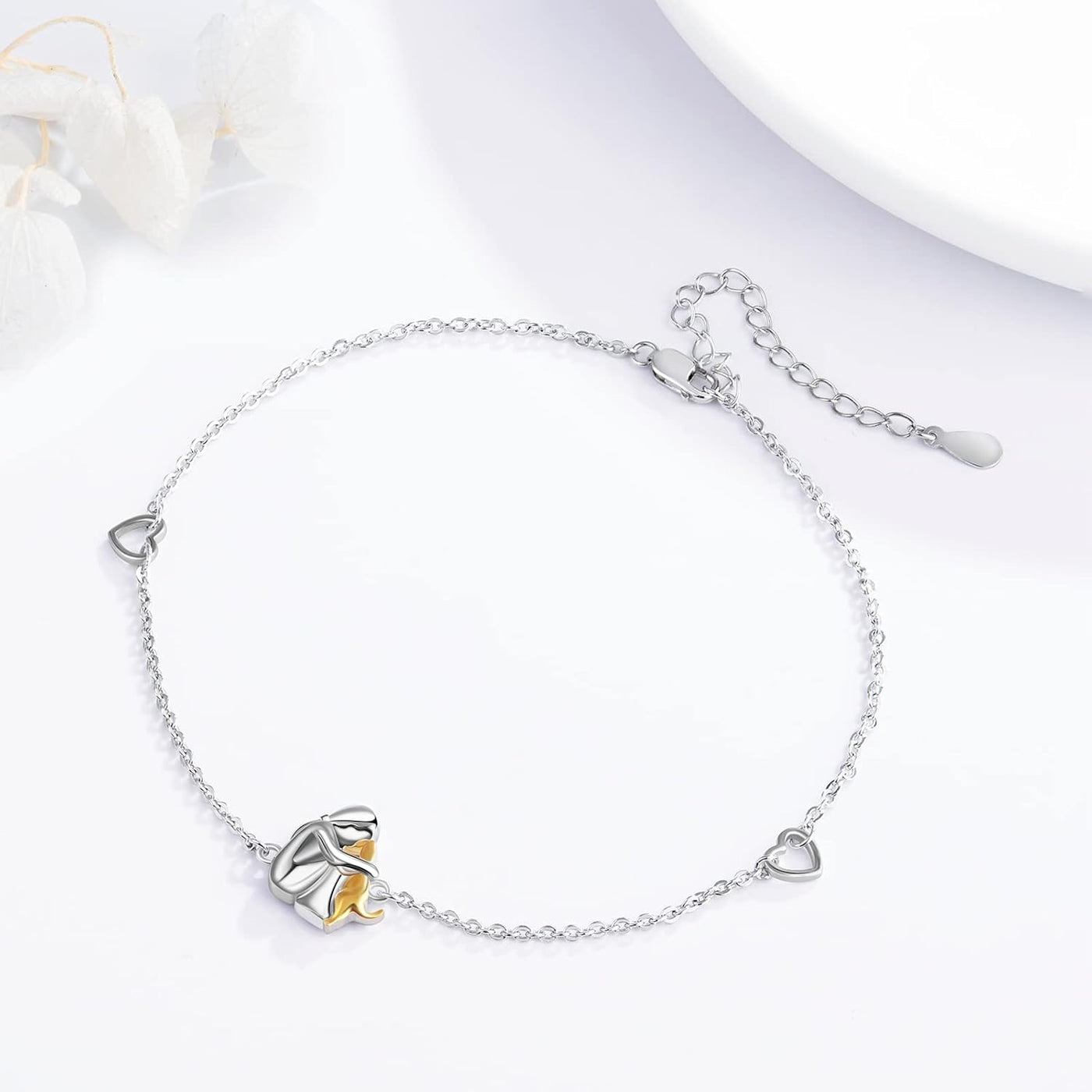 PawLuxe | Forever Friends | Sterling Silver Dog Charm Bracelet