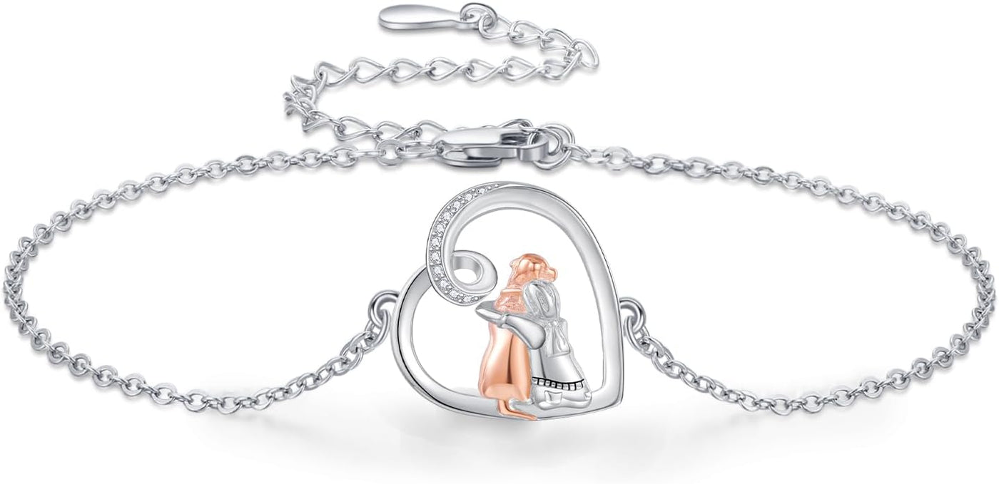 PawLuxe | Forever Friends | Sterling Silver Dog Charm Bracelet