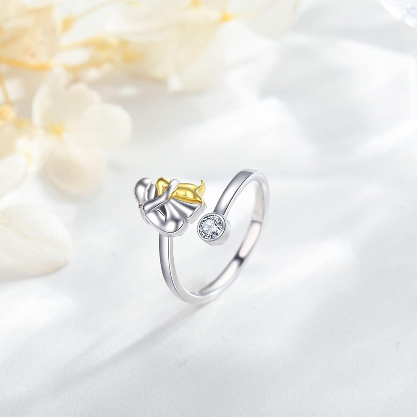 AuroraPaw | Loyal Embrace | Sterling Silver Adjustable Dog Ring