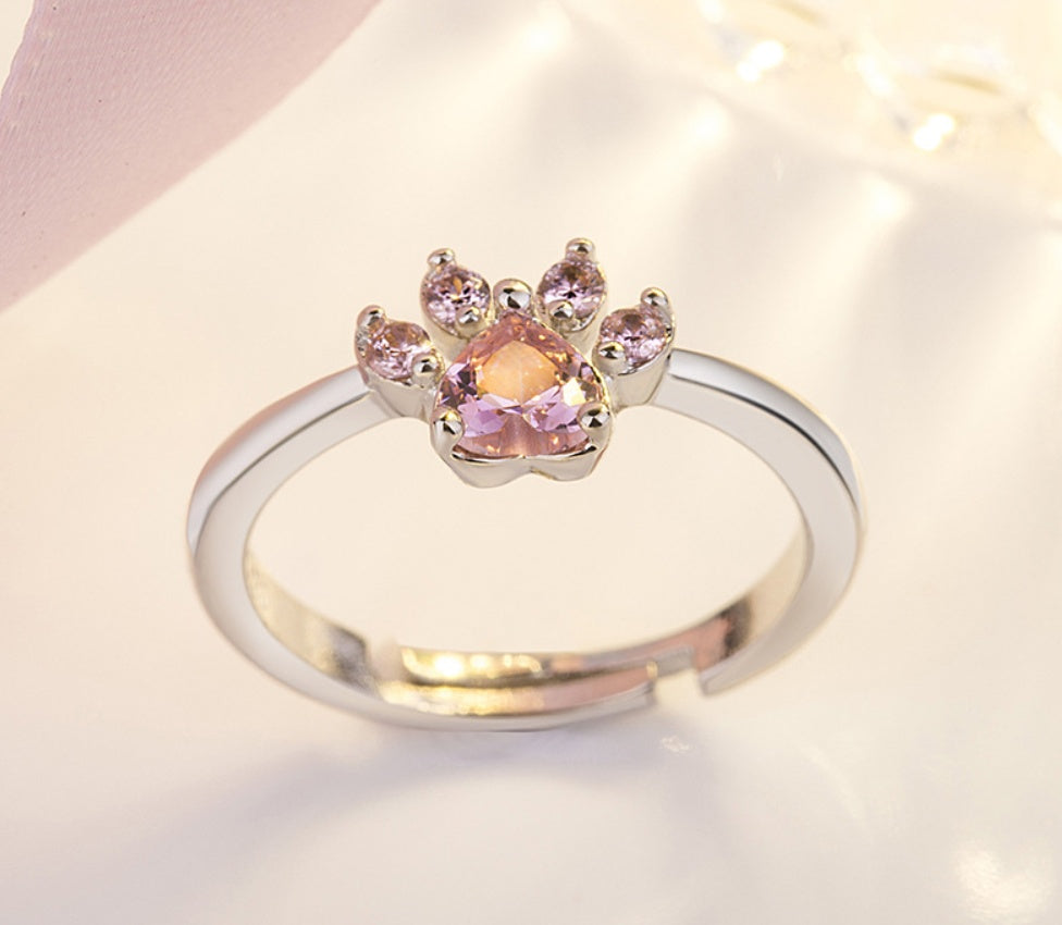 Tender Paws & Hearts | Rose Gold Four-Piece | Paw Jewelry