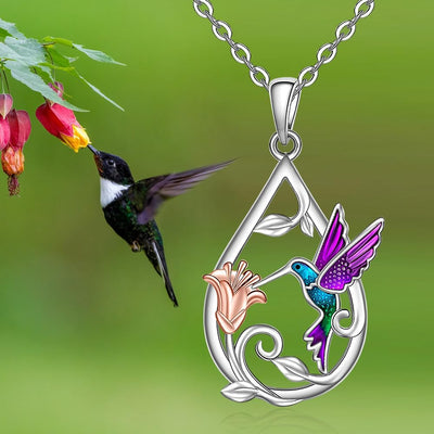 WhisperWing | Enchanted Hummingbird | Necklace & Earrings Set