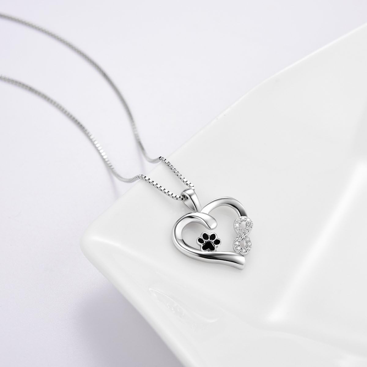 EverPaw Infinity | Paw Print Heart | Necklace