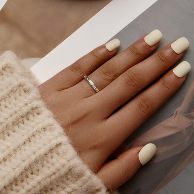 MemoriPaw | Eternal Love | Sterling Silver Paw Print Memory Ring