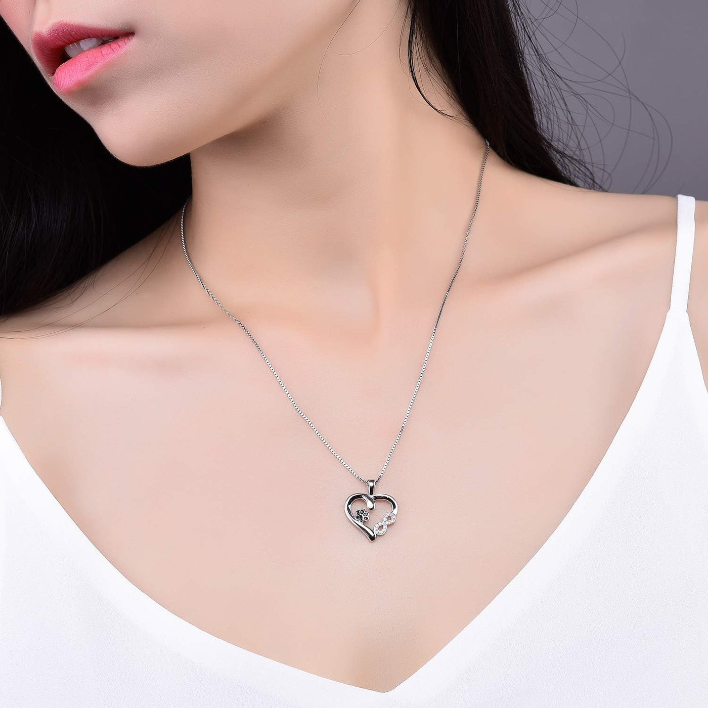 EverPaw Infinity | Paw Print Heart | Necklace