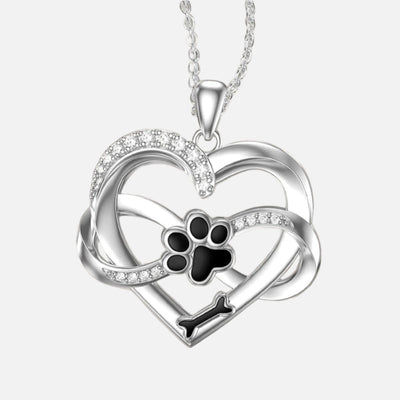 Elaria | Infinite Paw Embrace | Silver Necklace