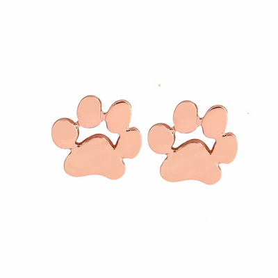 Serenelle | Paw Print Remembrance | Stainless Steel Earrings