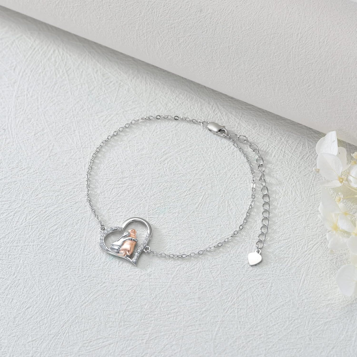 FaithPaw | Forever Faithful | Sterling Silver Dog Charm Bracelet