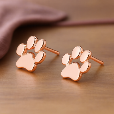 Serenelle | Paw Print Remembrance | Stainless Steel Earrings