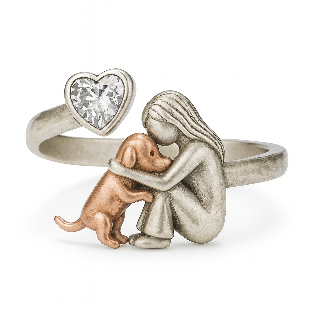 Furward Bond | 925 Silver Canine Ring | Adjustable Tribute to Your Pup