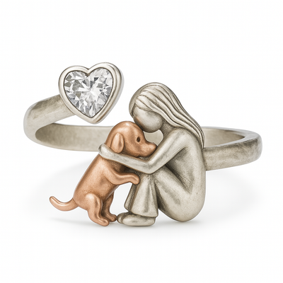 Furward Bond | 925 Silver Canine Ring | Adjustable Tribute to Your Pup