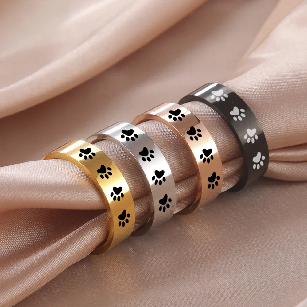 Ardelle | Eternal Paw Memory | Stainless Steel Ring