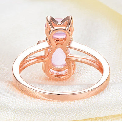 Midnight Prowl | Rose-Gold Feline Ring | Chic & Subtle