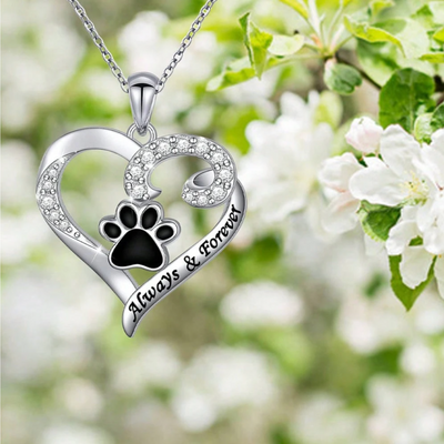 Amara | Heart Paw Harmony | Stainless Steel Necklace