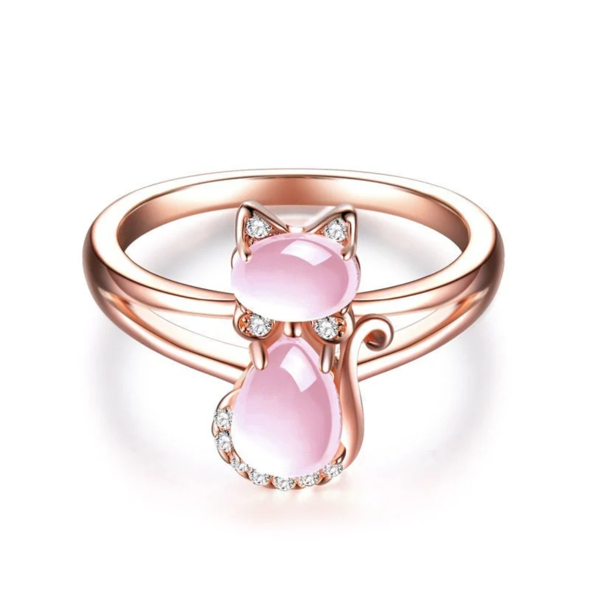 Midnight Prowl | Rose-Gold Feline Ring | Chic & Subtle