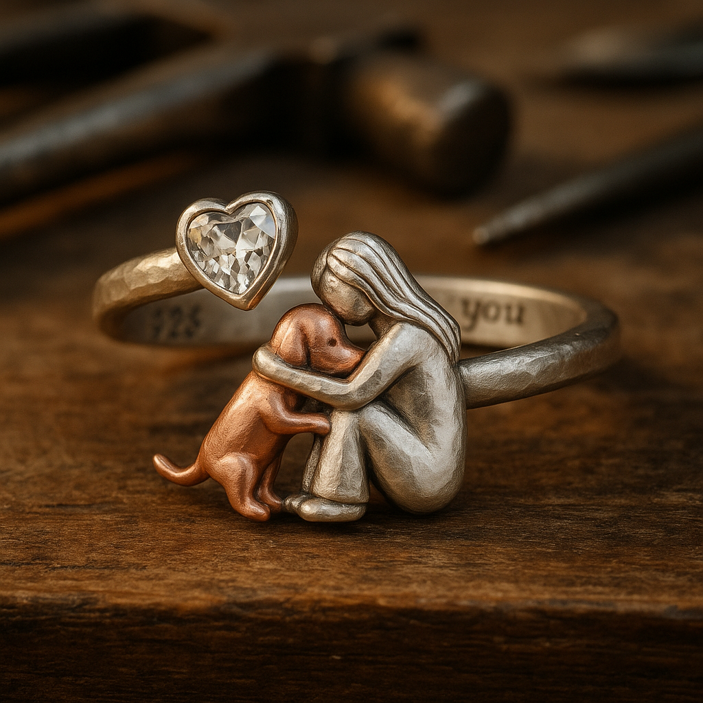 Furward Bond | 925 Silver Canine Ring | Adjustable Tribute to Your Pup