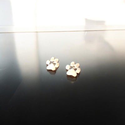 Serenelle | Paw Print Remembrance | Stainless Steel Earrings