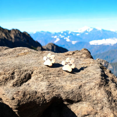 Serenelle | Paw Print Remembrance | Stainless Steel Earrings