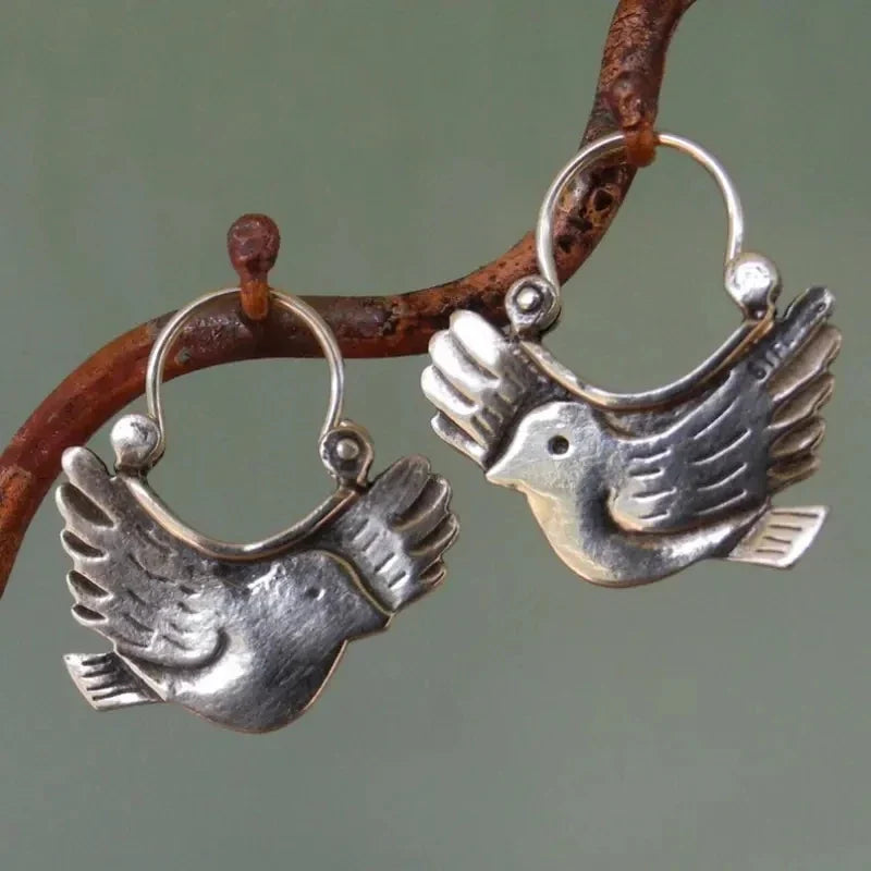 SkySong | Silver Bird Dangle Earrings | Free-Spirited Style