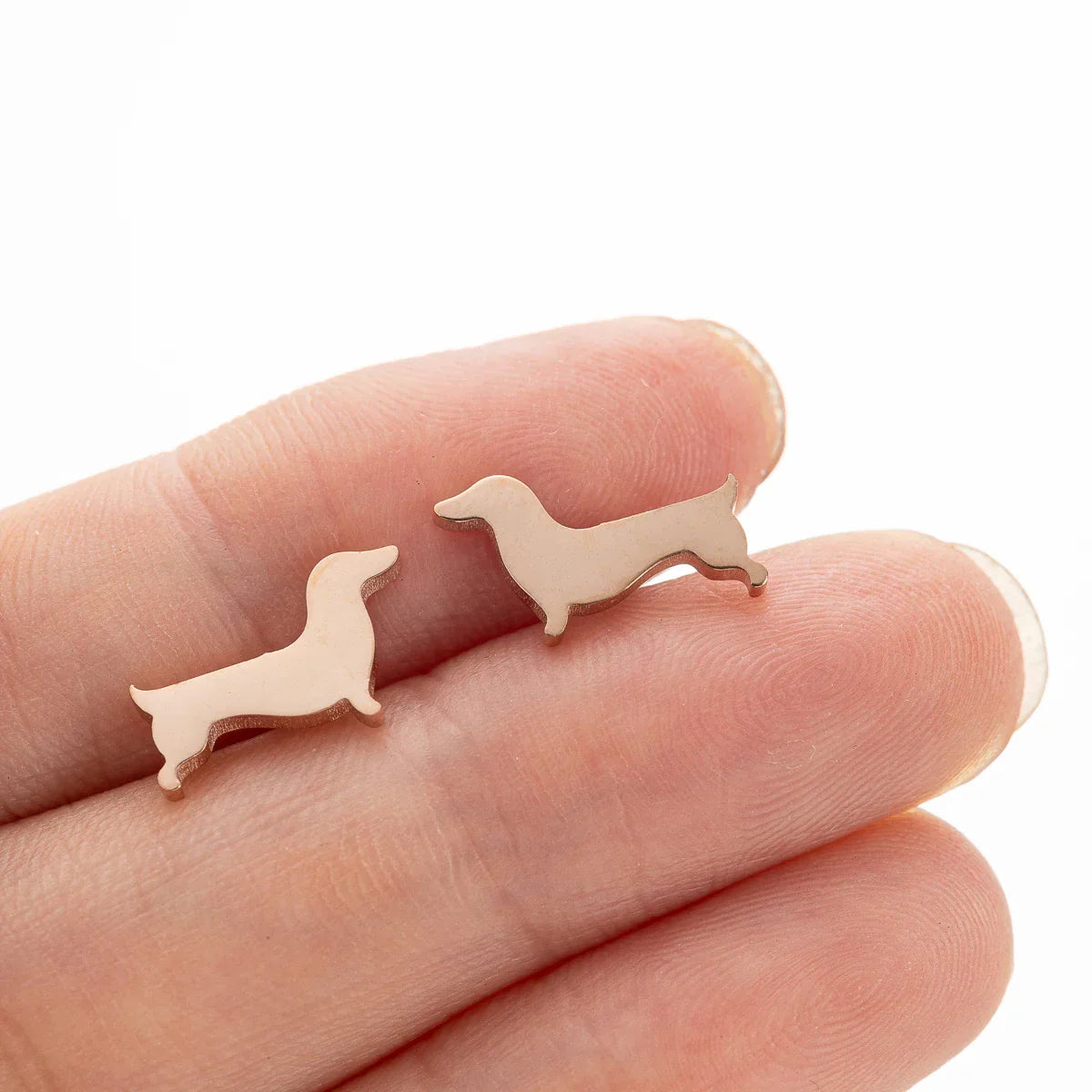 DachSilhouette | Sterling Elegance | Dachshund Stud Earrings