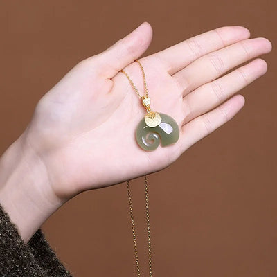 GoldEle | Gold and Jade Elephant | Necklace