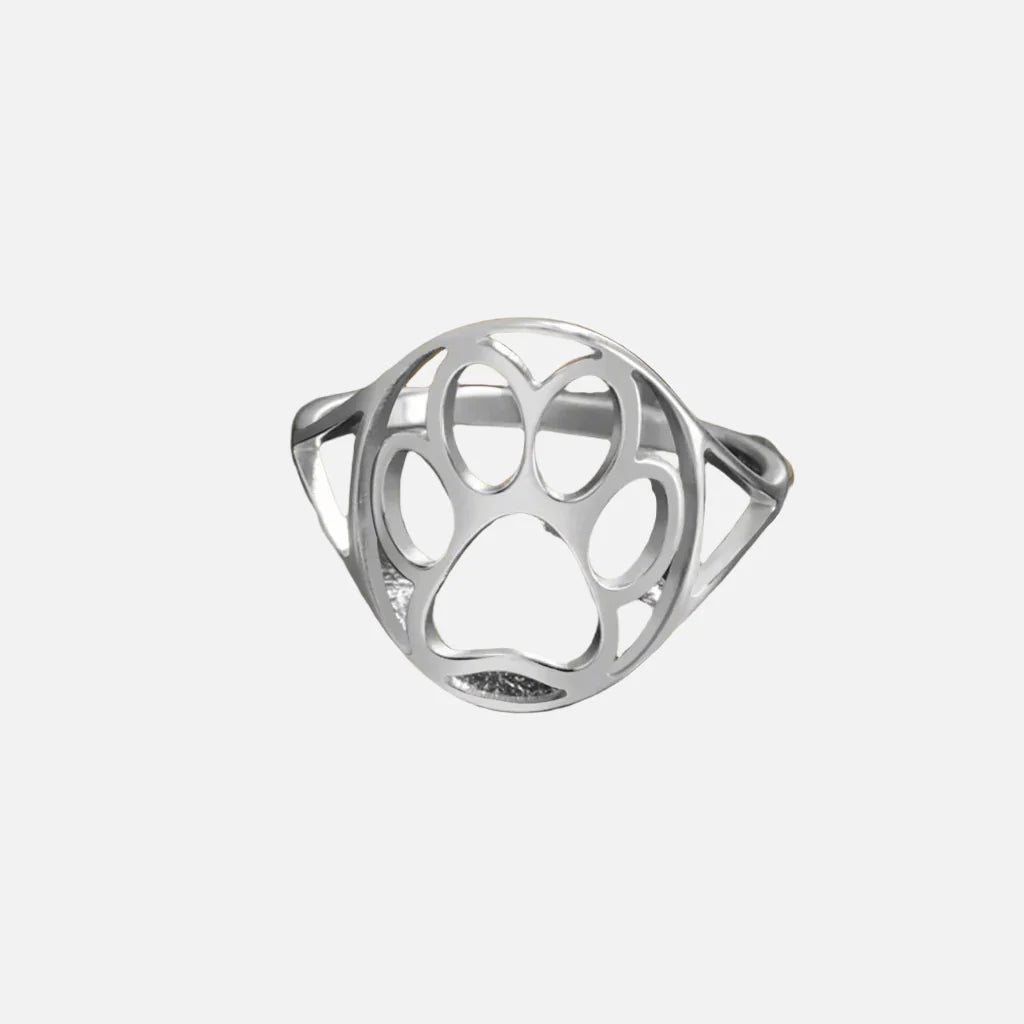 PawLume | Stainless Steel | Open Paw Ring