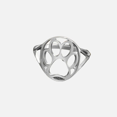 PawLume | Stainless Steel | Open Paw Ring
