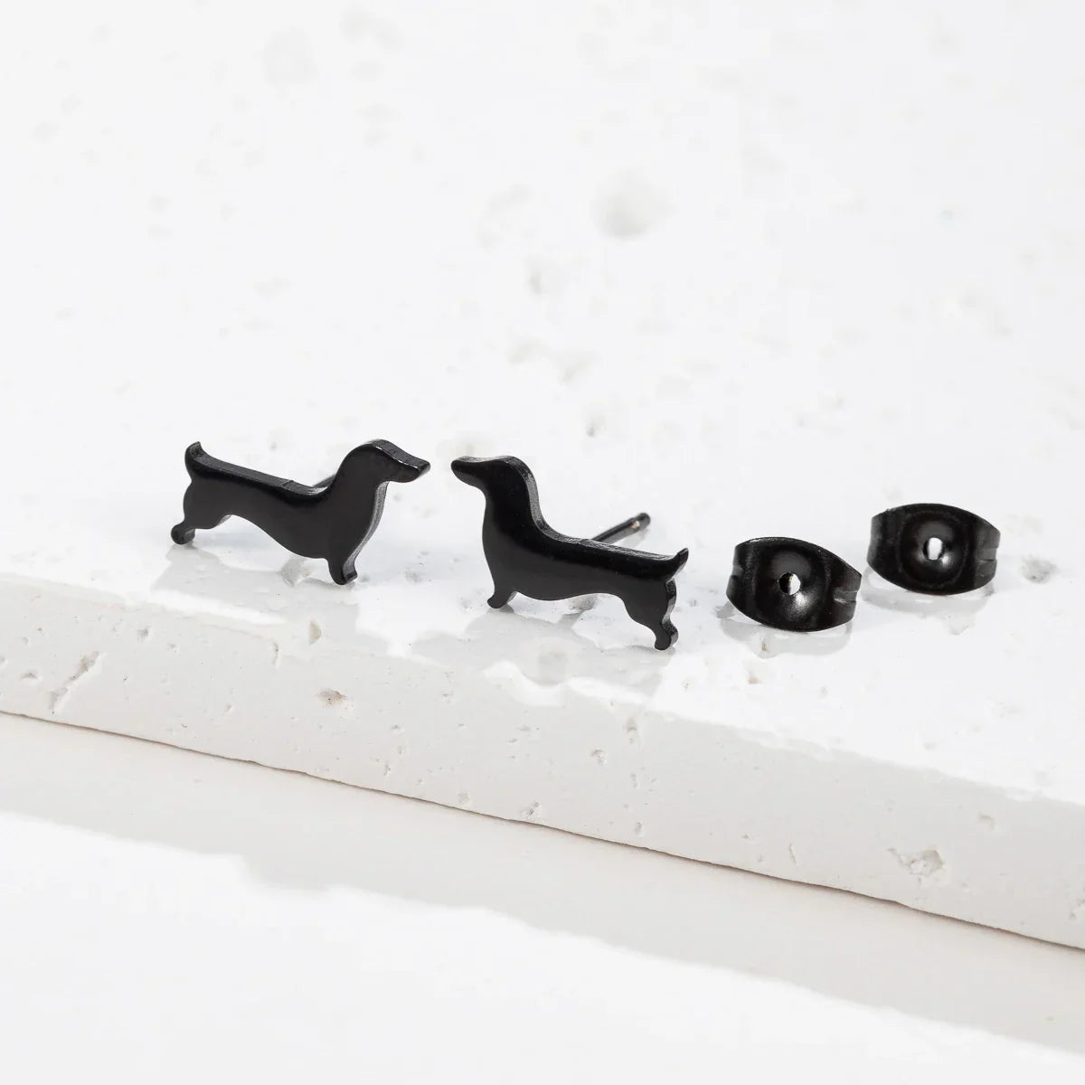 DachSilhouette | Sterling Elegance | Dachshund Stud Earrings
