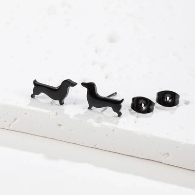 DachSilhouette | Sterling Elegance | Dachshund Stud Earrings