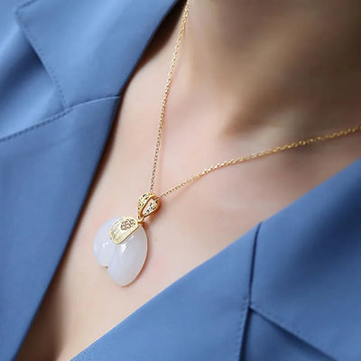 GoldEle | Gold and Jade Elephant | Necklace