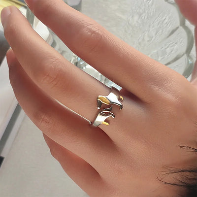 DoxiLove | Eternal Devotion | Sterling Silver Dachshund Memorial Wrap Ring