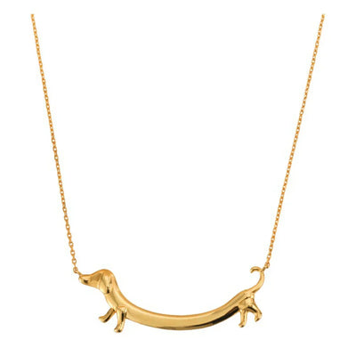 Solara | Golden Charm | Dachshund Statement Necklace