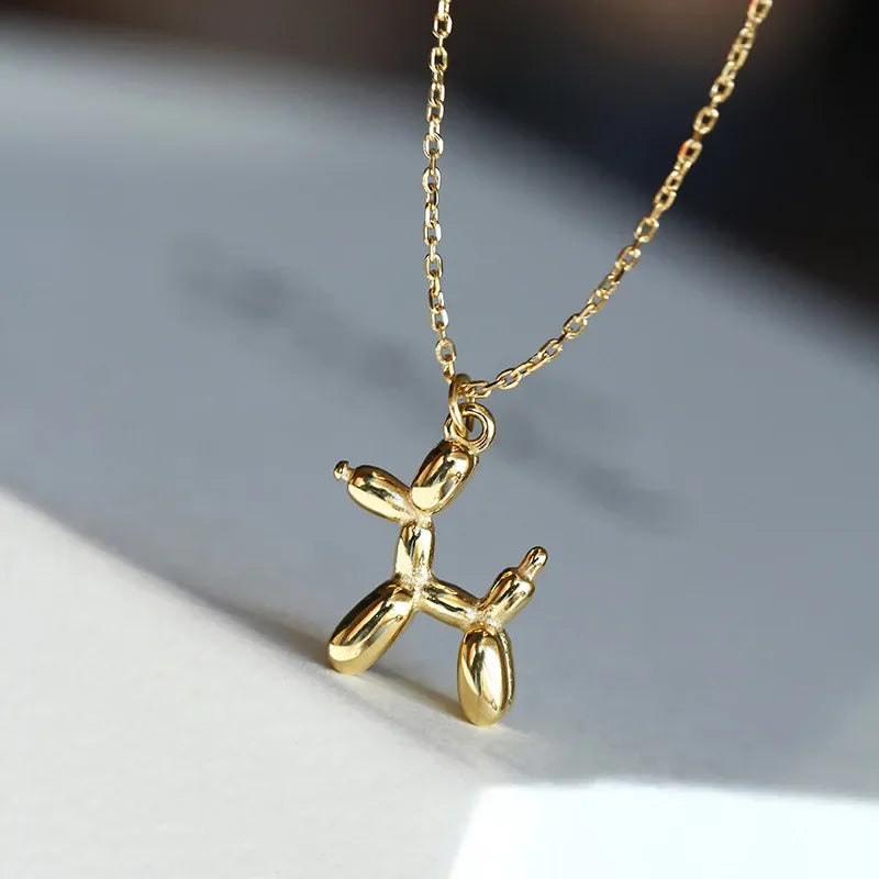 Solaria | Balloon Pup Statement | Gold Necklace