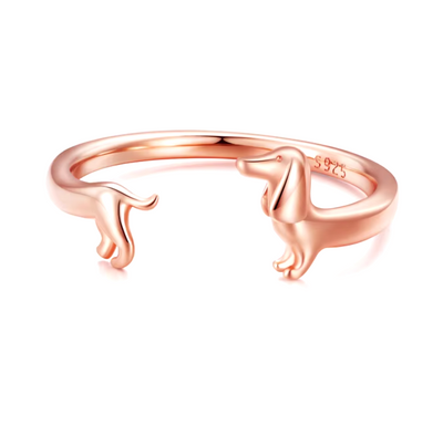 Nova | Dachshund Delight | Sterling Silver Adjustable Ring