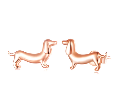 Dapper Dachshund | Sterling Silver Pup | Statement Earrings
