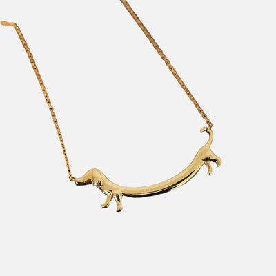 Solara | Golden Charm | Dachshund Statement Necklace
