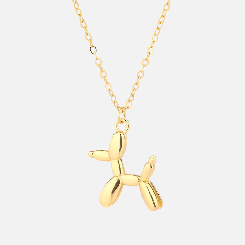 Solaria | Balloon Pup Statement | Gold Necklace