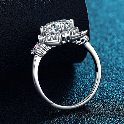 Feline Spark | Crystal Cat-Ears Ring | Adjustable & Eye-Catching