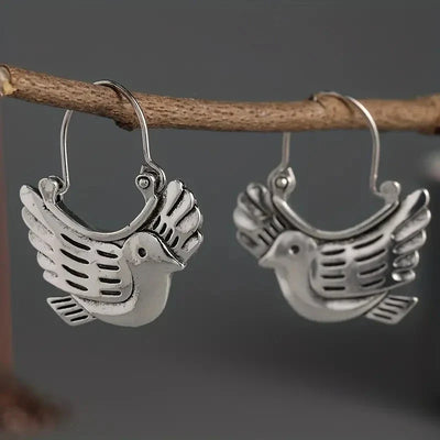 SkySong | Silver Bird Dangle Earrings | Free-Spirited Style