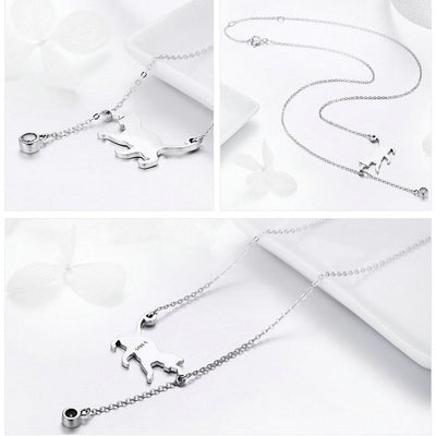 Whisker Charm | Sterling Silver Cat Pivot | Pendant Necklace