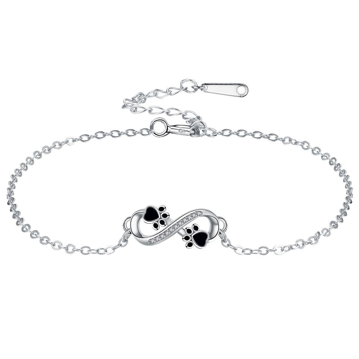 Alora | Infinite Paw Bond | Silver Bracelet