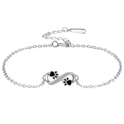 Alora | Infinite Paw Bond | Silver Bracelet