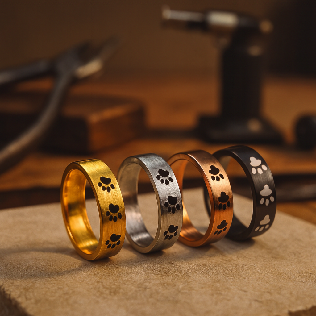 Ardelle | Eternal Paw Memory | Stainless Steel Ring